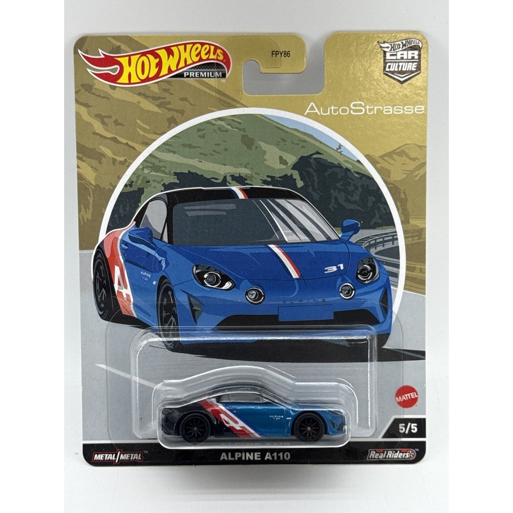 Hot Wheels Premium Alpine A110 Die Cast Toy Car Blue Metal 1:64 Scale Culture